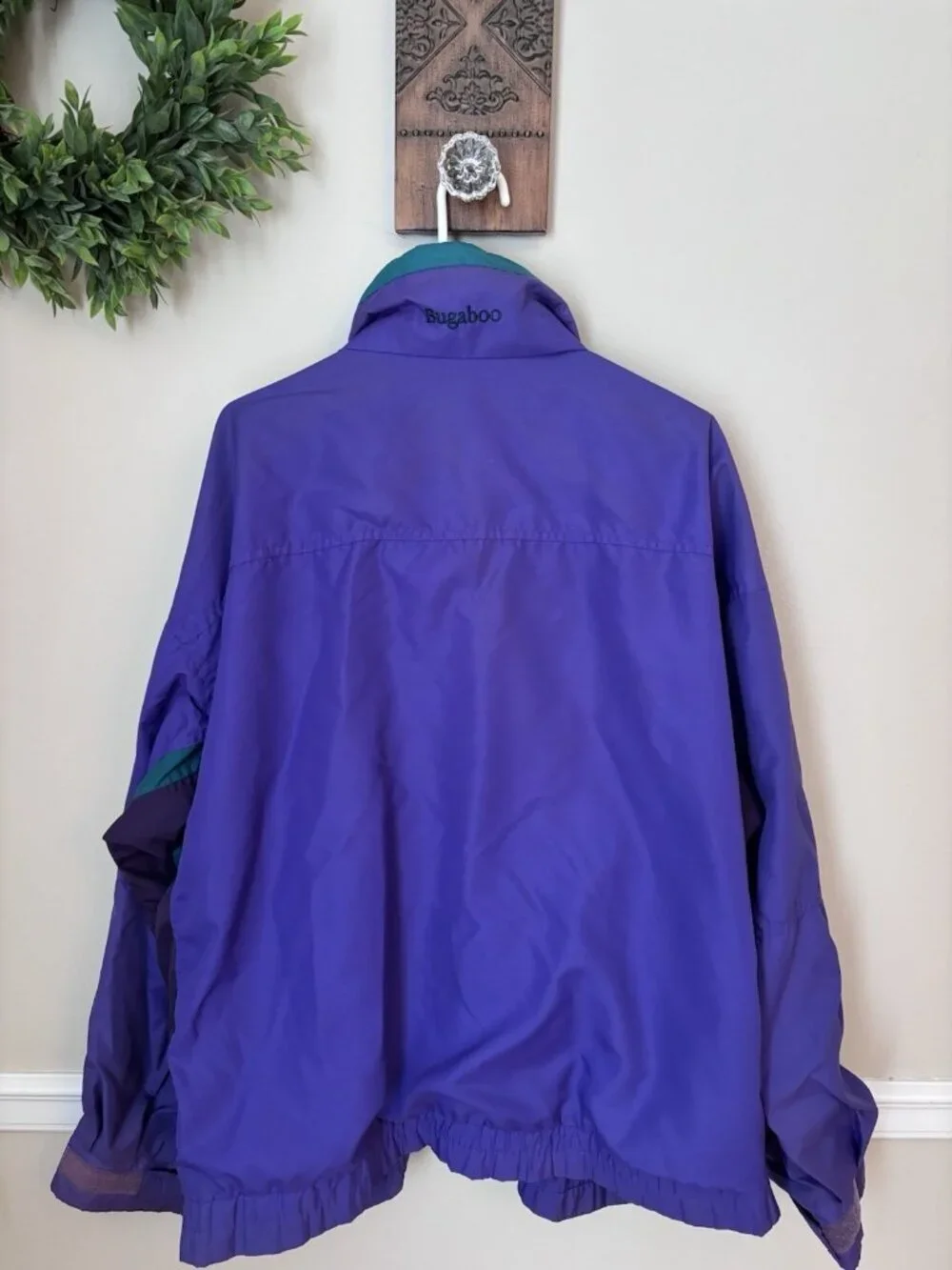 Vtg Columbia Mens XL Bugaboo Outer Shell Nylon Radial Sleeve Purple Green Black